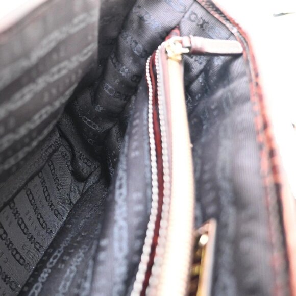 CELINE Boogie Macadam Charm Hand Tote Bag Canvas Embossing Leather Brown 69KA854 - Picture 14 of 16